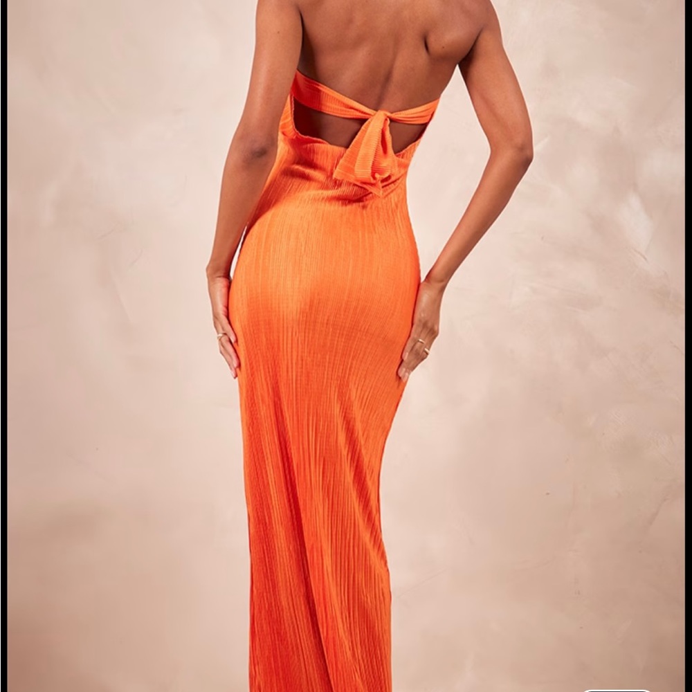 Orange strapless Pretty Little Thing Dress XS
